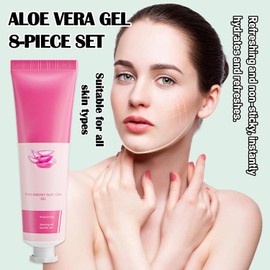 8 Geles De Aloe Vera Orgánicos Para El Cuidado De La Piel Después Del Sol, Gel Hidratante Natural De Aloe Vera Para Rostro Y Cuerpo, Humectante Facial Fácil De Transportar, Gel De Aloe Vera