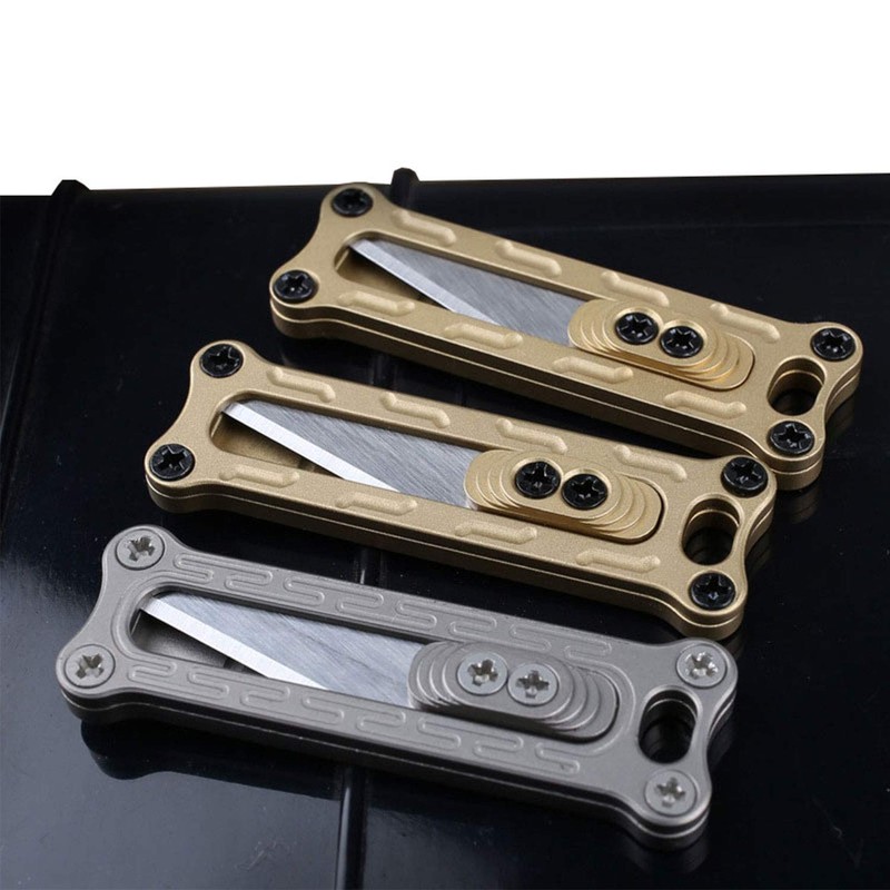 Mini Brass Rapid Utility knife, portable tool paper cutter, Hang