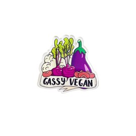 PeachyApricot Vegan Pin Funny Gag Gifts Vegan Vegetarian Fart Gift
