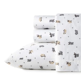 Poppy & Fritz Skateboarding Bulldogs Sheet Set, Twin