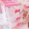 Lovely Girls Multi-layers Desktop Plastic Storage Box Cute Locker Decor