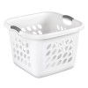 White Laundry Basket, Square, White, 19-In. 1217