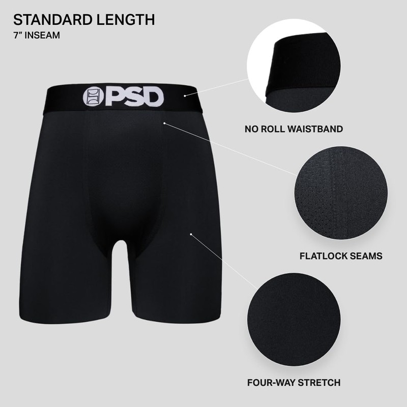 PSD Men's Cap Boxer Briefs, Multi, M