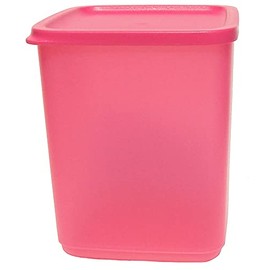 Tupperware Basic Bright Square Round Modular Canister 7.5c Pink