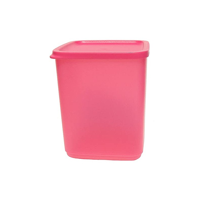 Tupperware Basic Bright Square Round Modular Canister 7.5c Pink