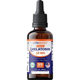 Melatonina Líquida sin Sabor Vitamatic Gotas 200mL Vegano