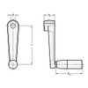 Ganter Standard Elements GN 471, 80, B10 – Handkurbeln, black, GN 471-125-B14