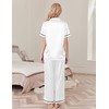 Ekouaer Women's Silk Pajamas Set Short Sleeve Satin Pjs 2