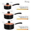 MICHELANGELO Nonstick Sauce Pan with Lid 1QT, 2QT & 3QT,