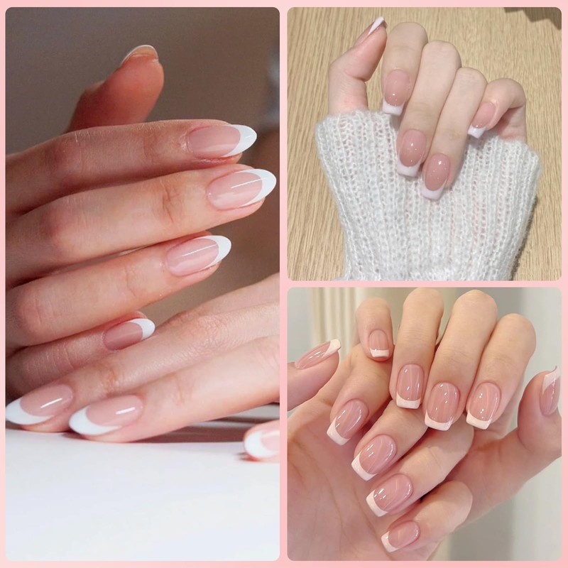 ZAHRVIA Press On Nail Gel Nails Salon Acrylic Natural Collection