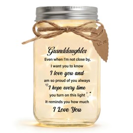 Granddaughter Gifts from Grandma Grandpa, Unique Mason Jar Night Light