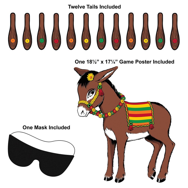 Donkey Game (mask & 12 tails included) Party Accessory (1