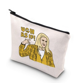 WCGXKO Cher Fan Gift Cher Horowitz Quote Ugh As If Makeup Zipper Pouch Bag for Women Girls (UGH AS CA)