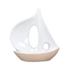 Darthome Ceramic Sail Boat Ornament White Two Tone Nautical Coastal