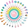 28 Pop Fidget Toy with Cartoon Keyring Party Bag Children's