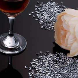 Prasacco Pack of 2000 Acrylic Diamonds, Clear Diamond Crystals 4.5 mm Crystal Decorative Stones Wedding Table Scatter Crystals Decoration Diamonds for Vase Filler Party Decoration Table Decoration Wedding Decoration