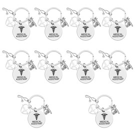 Xiahuyu 10 Pcs Medical Assistant Gifts MA Medical Assistant Keychain Medical Student Gift Medical Assistant Appreciation Gifts Medical Assistant Graduation Gift Medical Assistant Week Gift