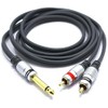 VITALCO MK80 6.3 mm Jack to 2x RCA Audio Cable,