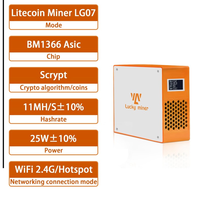 Litecoin Miner Dogecoin Solo Miner 11MH/S Lucky Miner LG07 Lottery