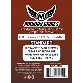 Terraforming Mars: Dice Game Compatible Standard Card Sleeves (55 x 77mm)