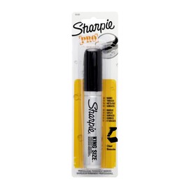 Sharpie Permanent Marker Chisel Tip Black Durable Aluminum Barrel Carded