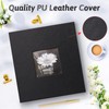 Photo Album 4x6 200 Photos with Writing Space, Leather Cover