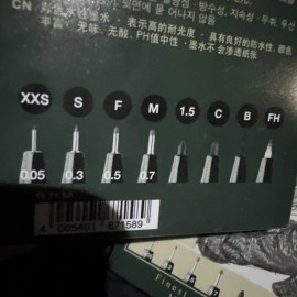 Faber-Castell Pitt Artist Pens - 8 Black India Ink, Assorted Nibs, Archival