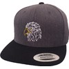 Flexfit Snapback USA Eagle Cap for Men and Women, Charcoal-black