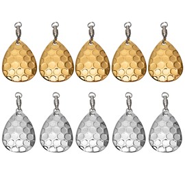 QualyQualy Fishing Lure Spinner Blades Colorado Blades Fishing Tail Spinner Blades for Lure Making (D-Colorado Blades, 20pcs-L)