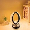 Lámpara de Cristal Led Elegante Aro para Escritorio Mesa Buró