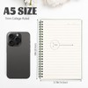 Spiral Notebook, 4 Packs College Ruled Lined Paper, PP Hardcover