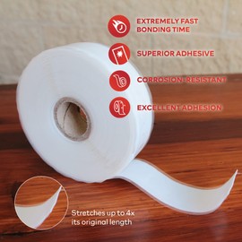 XFasten Self Fusing Silicone Tape Waterproof 1-Inch x 36-Feet (3-Pack, 108ft Total) Non-Adhesive White Rescue Tape, Self Amalgamating Tape Plumbing Tape for Leaks, Pipe Sealing Tape, Hose Repair Tape