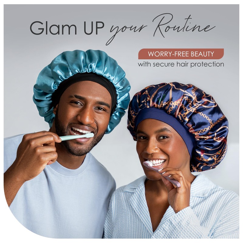 CAPLORD Silk Bonnet for Sleeping Satin Head Wear Hair Bonnets