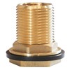 Hourleey Solid Brass Bulkhead Fitting, 1/2" Female 3/4" Male GHT