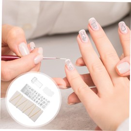 WOONEKY 1 Set Delicate Nail Art Stampers Set Small Transparent Stamper Sponge Templates for Unique Manicure Designs for DIY Nail Enthusiasts and Professionals