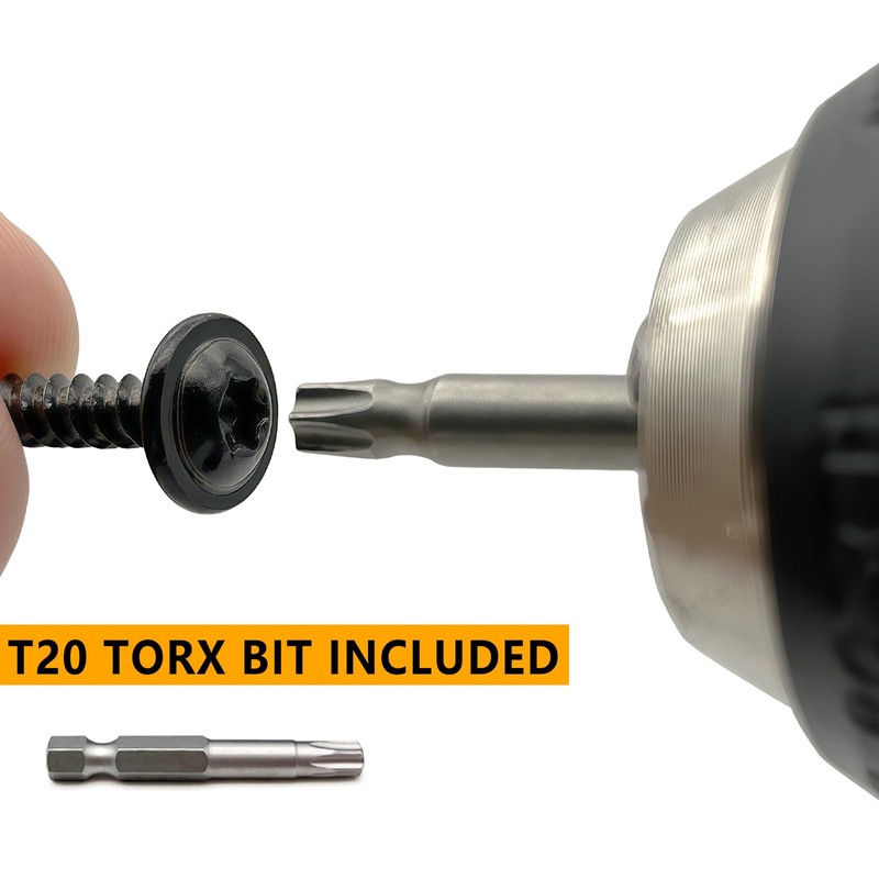 Allkeen (100 pcs) #8×1" T20 Torx Head Wood Screws Self