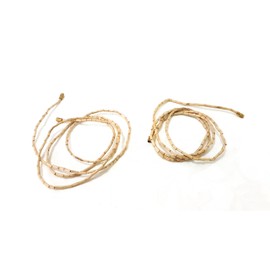 Set of 2 Pure Tulsi Holy Basil Tulasi Beads Necklace Mala Handmade Vraja 100% Energized