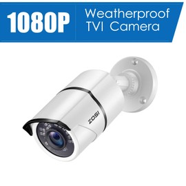 ZOSI 4 Pack 2MP 1080p HD-TVI Home Security Camera Outdoor Indoor 1920TVL,36PCS LEDs,120ft Night Vision, 105°View Angle, Weatherproof Surveillance CCTV Bullet Camera