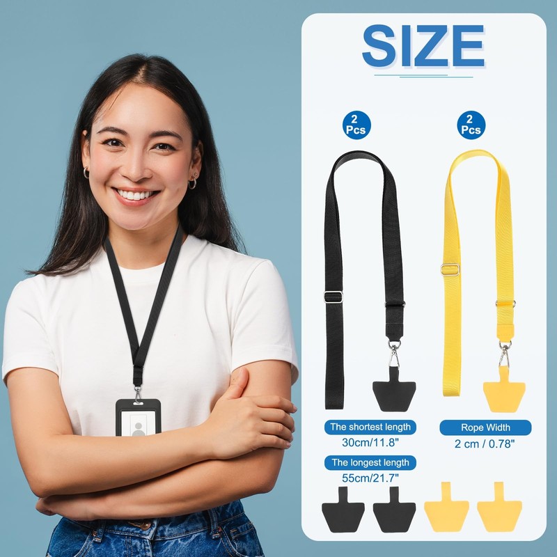 PATIKIL Smart Phone Lanyard, 4Pcs Adjustable Crossbody Cell Phone Neck