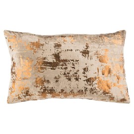 Safavieh Edmee Metallic Throw Pillow, Potato Brown/Copper