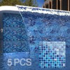 LSDECO 5 Sheets Glass Mosaic Tiles Backsplash, Pool Tiles, 12"