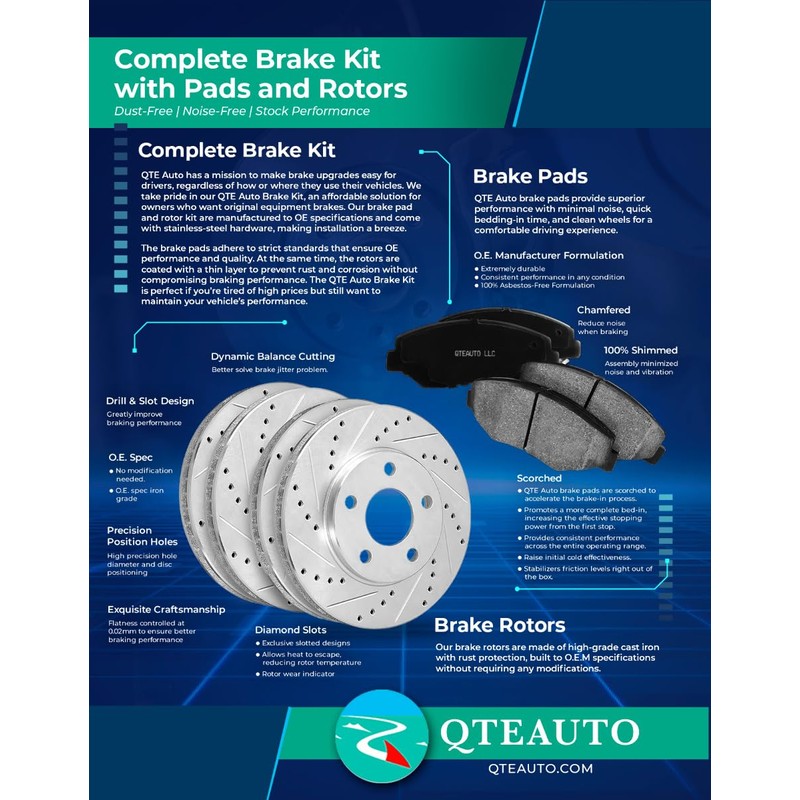 PM Auto Rear Ceramic Brake Pad For 2008-2014 Dodge Avenger