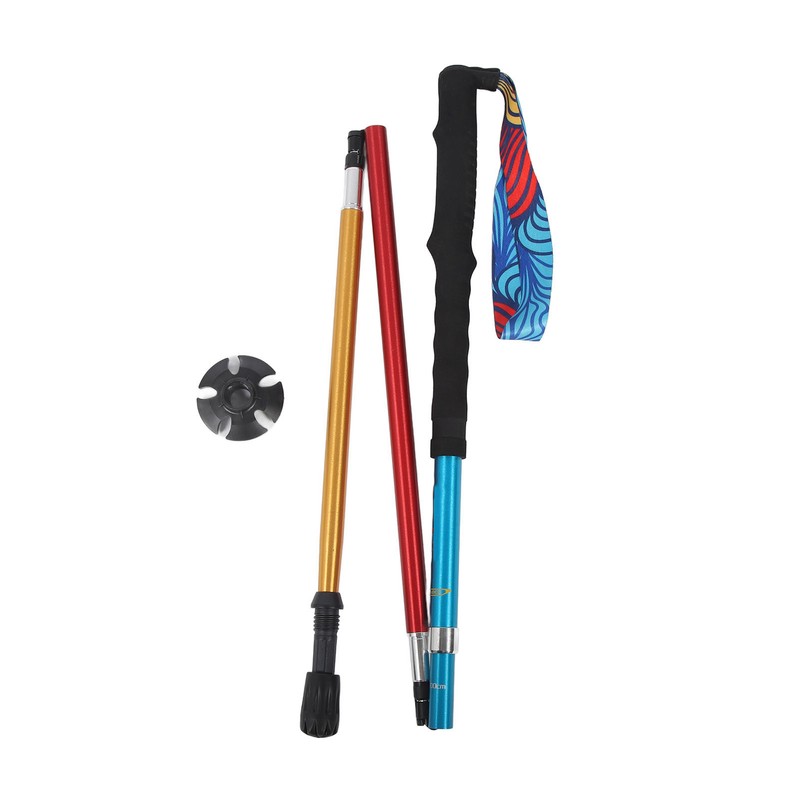Walking Stick Telescopic Adjustable Length Anti Shock Foldable Portable Lightweight