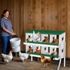 Chicken Nesting Box, 8 Compartment Metal Chicken Nesting Boxes for