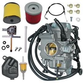 JULRICARB Carburetor Fit for Honda TRX350FE TRX350 FM TRX350TE 2000-2006 Rancher TRX 300 Fourtrax TRX 300FW 16100-HA0-305 with Air Filter & Petcock