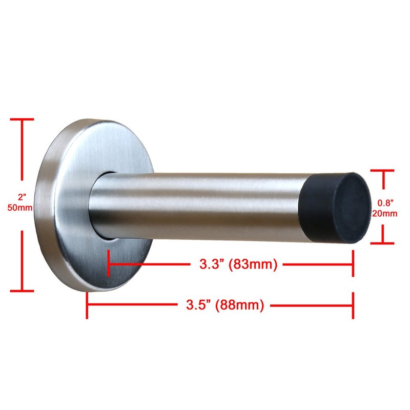 H&S 2X Door Stop Stopper Wall Mounted Mount Doorstop Heavy