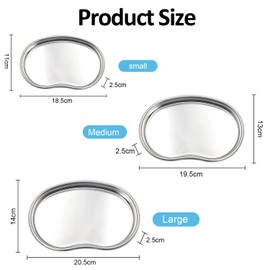 3 Pcs Stainless Steel Kidney Tray, Metal Sterilised Surgical Tray, Reusable Kidney Dish, Kidney Dish Curved Medical Tray, for Tattoo Instrument Supplies, Dentistry