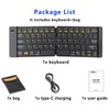 PopBloom Foldable Bluetooth Keyboard - Portable Keyboard with Storage Bag,