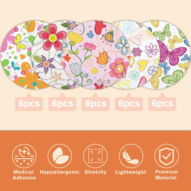 iFunyo 30 Pack Libre 3 sensors Covers,Waterproof & Sweatproof Fabric