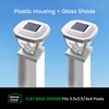 Home Zone Security Solar Post Cap Lights - Decorative Glass